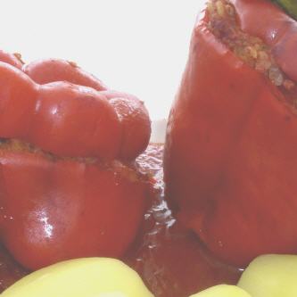 Gef&uuml;llte Soja- Paprika
