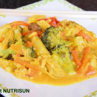 Curry-Geschnetzeltes mit Gem&uuml;se   VEGAN